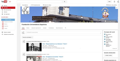 Inauguramos Canal YouTube para difusión de nuestras conferencias