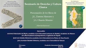 Presentación de los libros de J.L. Zamora Manzano y J.A. Obarrio Moreno