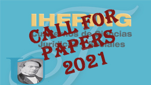 CALL for PAPERS. Ihering. Cuadernos de Ciencias Jurdicas y Sociales N 4